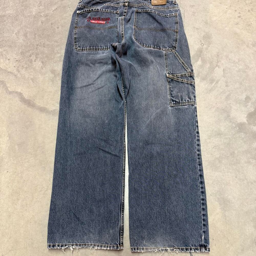 Y2K 2000s U.S. Polo Assn embroidered baggy blue carpenter denim jeans 36x32